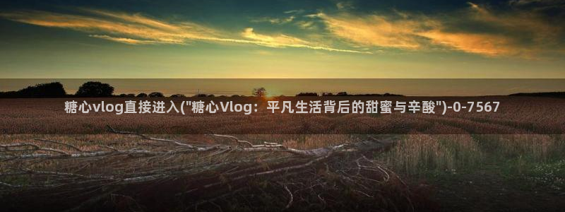 糖心velog：糖心vlog直接进入(\