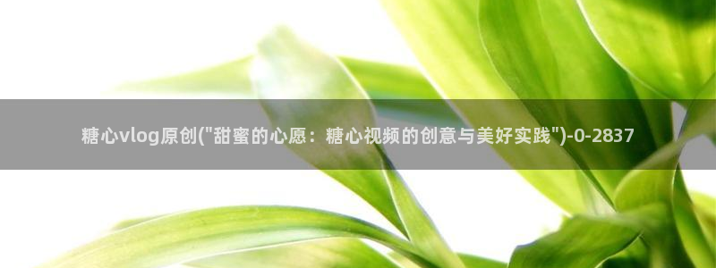 心糖vlog记录：糖心vlog原创(\